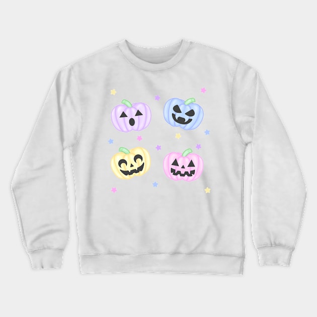 Pastel Pumpkins Crewneck Sweatshirt by Luna-Cooper